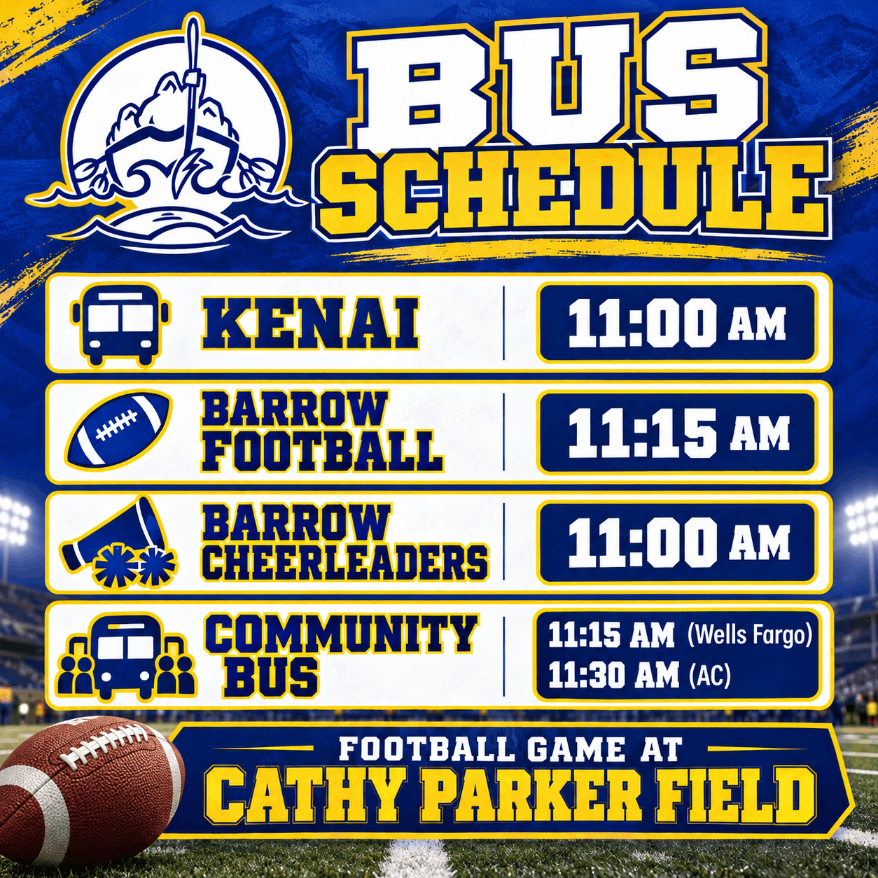 Football Bus Schedule